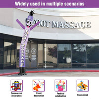 6 10 15 20FT Tall Foot Massage Waving Inflatable Tube Man(Blower Not Included)