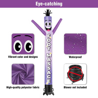 6 10 15 20FT Tall Foot Massage Waving Inflatable Tube Man(Blower Not Included)