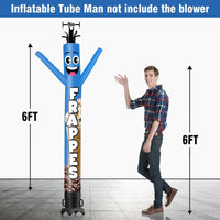 6 10 15 20FT Tall Frappes Waving Inflatable Tube Man(Blower Not Included)