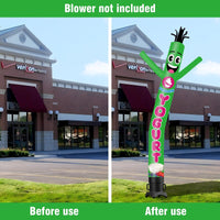 6 10 15 20FT Tall Frozen Yogurt Waving Inflatable Tube Man(Blower Not Included)