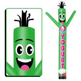6 10 15 20FT Tall Frozen Yogurt Waving Inflatable Tube Man(Blower Not Included)