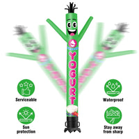 6 10 15 20FT Tall Frozen Yogurt Waving Inflatable Tube Man(Blower Not Included)