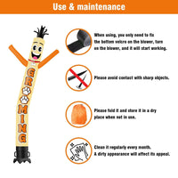 6 10 15 20FT Tall Grooming Waving Inflatable Tube Man(Blower Not Included)