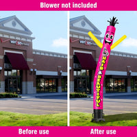 6 10 15 20FT Tall Hair & Beautiful Waving Inflatable Tube Man(Blower Not Included)