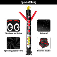 6 10 15 20FT Tall Hair Cuts Waving Inflatable Tube Man(Blower Not Included)