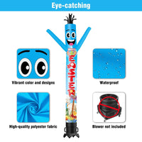 6 10 15 20FT Tall Happy Easter Waving Inflatable Tube Man(Blower Not Included)