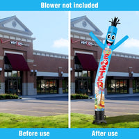 6 10 15 20FT Tall Happy Easter Waving Inflatable Tube Man(Blower Not Included)
