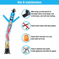 6 10 15 20FT Tall Happy Easter Waving Inflatable Tube Man(Blower Not Included)