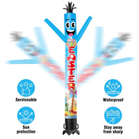 6 10 15 20FT Tall Happy Easter Waving Inflatable Tube Man(Blower Not Included)