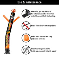 6 10 15 20FT Tall Hot Dogs Waving Inflatable Tube Man(Blower Not Included)