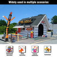 6 10 15 20FT Tall Hot Dogs Waving Inflatable Tube Man(Blower Not Included)