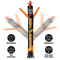 6 10 15 20FT Tall Hot Dogs Waving Inflatable Tube Man(Blower Not Included)