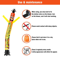 6 10 15 20FT Tall Iced Tea Waving Inflatable Tube Man(Blower Not Included)