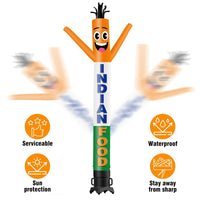6 10 15 20FT Tall Indian Food Waving Inflatable Tube Man(Blower Not Included)