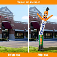 6 10 15 20FT Tall Indian Food Waving Inflatable Tube Man(Blower Not Included)