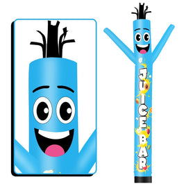6 10 15 20FT Tall Juice Bar Blue/Green Waving Inflatable Tube Man(Blower Not Included)