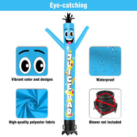 6 10 15 20FT Tall Juice Bar Blue/Green Waving Inflatable Tube Man(Blower Not Included)