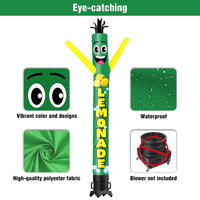 6 10 15 20FT Tall Lemonade Waving Inflatable Tube Man(Blower Not Included)