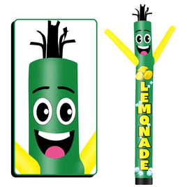6 10 15 20FT Tall Lemonade Waving Inflatable Tube Man(Blower Not Included)