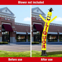 6 10 15 20FT Tall Liquor Waving Inflatable Tube Man(Blower Not Included)