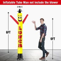 6 10 15 20FT Tall Lunch Waving Inflatable Tube Man(Blower Not Included)