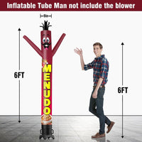 6 10 15 20FT Tall Menudo Waving Inflatable Tube Man(Blower Not Included)