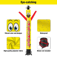 6 10 15 20FT Tall Nachos Waving Inflatable Tube Man(Blower Not Included)