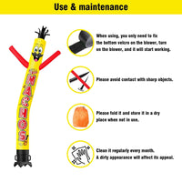6 10 15 20FT Tall Nachos Waving Inflatable Tube Man(Blower Not Included)
