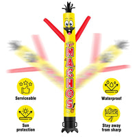 6 10 15 20FT Tall Nachos Waving Inflatable Tube Man(Blower Not Included)
