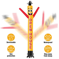 6 10 15 20FT Tall Open House Waving Inflatable Tube Man(Blower Not Included)