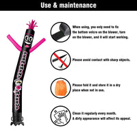 6 10 15 20FT Tall Permanent Makeup Waving Inflatable Tube Man(Blower Not Included)