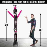 6 10 15 20FT Tall Permanent Makeup Waving Inflatable Tube Man(Blower Not Included)