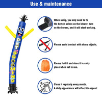6 10 15 20FT Tall Pet Grooming 01 Waving Inflatable Tube Man(Blower Not Included)