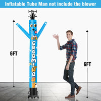 6 10 15 20FT Tall Pet Grooming Waving Inflatable Tube Man(Blower Not Included)