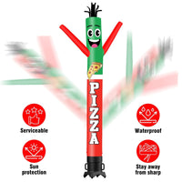 6 10 15 20FT Tall Pizza Waving Inflatable Tube Man(Blower Not Included)