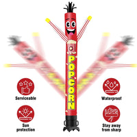 6 10 15 20FT Tall Popcorn Waving Inflatable Tube Man(Blower Not Included)