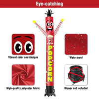 6 10 15 20FT Tall Popcorn Waving Inflatable Tube Man(Blower Not Included)