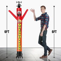 6 10 15 20FT Tall Quesadillas Waving Inflatable Tube Man(Blower Not Included)