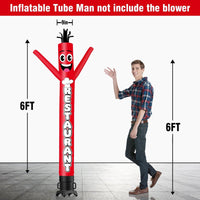 6 10 15 20FT Tall Restaurant Waving Inflatable Tube Man(Blower Not Included)