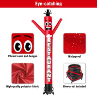 6 10 15 20FT Tall Restaurant Waving Inflatable Tube Man(Blower Not Included)