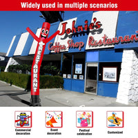 6 10 15 20FT Tall Restaurant Waving Inflatable Tube Man(Blower Not Included)