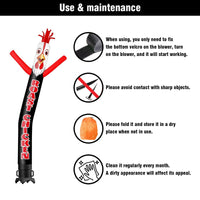 6 10 15 20FT Tall Roast Chicken Waving Inflatable Tube Man(Blower Not Included)