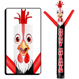 6 10 15 20FT Tall Roast Chicken Waving Inflatable Tube Man(Blower Not Included)