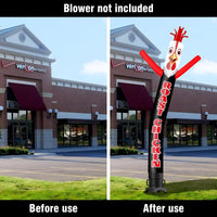6 10 15 20FT Tall Roast Chicken Waving Inflatable Tube Man(Blower Not Included)