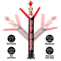 6 10 15 20FT Tall Roast Chicken Waving Inflatable Tube Man(Blower Not Included)
