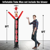 6 10 15 20FT Tall Roast Chicken Waving Inflatable Tube Man(Blower Not Included)