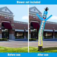 6 10 15 20FT Tall Shaved Ice Waving Inflatable Tube Man(Blower Not Included)
