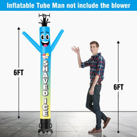 6 10 15 20FT Tall Shaved Ice Waving Inflatable Tube Man(Blower Not Included)