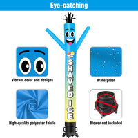 6 10 15 20FT Tall Shaved Ice Waving Inflatable Tube Man(Blower Not Included)