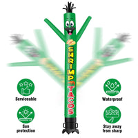 6 10 15 20FT Tall Shrimp Tacos Waving Inflatable Tube Man(Blower Not Included)